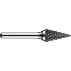 Precision Twist Drill - 1/4" Cut Diam, 1/4" Shank Diam, Carbide Double Cut Cone Burr - Top Tool & Supply