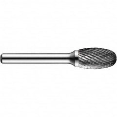 Precision Twist Drill - 3/16" Cut Diam, 1/4" Shank Diam, Carbide Double Cut Ball Burr - Top Tool & Supply