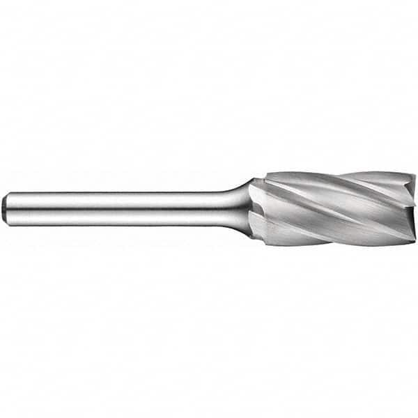 Precision Twist Drill - 1/4" Cut Diam, 1/4" Shank Diam, Carbide Aluma Cut Cylinder Burr with End Cut - Top Tool & Supply