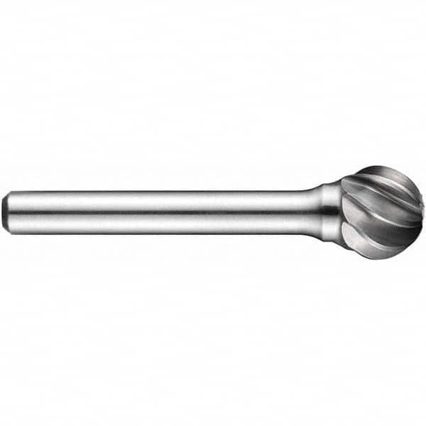 Precision Twist Drill - 3/8" Cut Diam, 1/4" Shank Diam, Carbide Aluma Cut Ball Burr - Top Tool & Supply