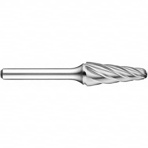 Precision Twist Drill - 1/2" Cut Diam, 1/4" Shank Diam, Carbide Aluma Cut Conical Radius End Burr - Top Tool & Supply