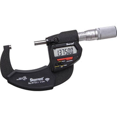 Starrett - Electronic Outside Micrometers Minimum Measurement (Decimal Inch): 1 Minimum Measurement (mm): 25 - Top Tool & Supply