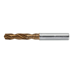 Screw Machine Length Drill Bit: 0.4291″ Dia, 140 °, Solid Carbide Coated, Right Hand Cut, Spiral Flute, Straight-Cylindrical Shank, Series DC160