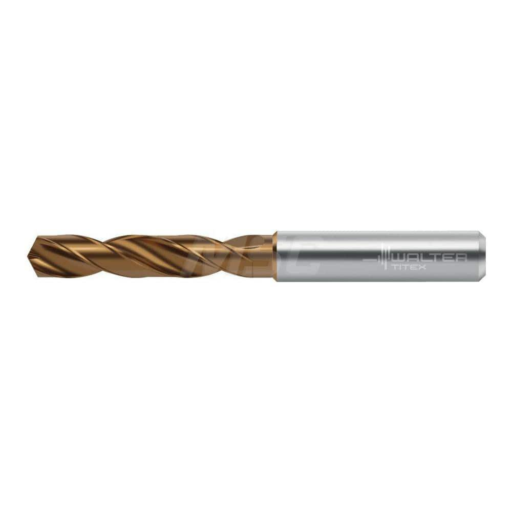 Screw Machine Length Drill Bit: 0.3543″ Dia, 140 °, Solid Carbide Coated, Right Hand Cut, Spiral Flute, Straight-Cylindrical Shank, Series DC160