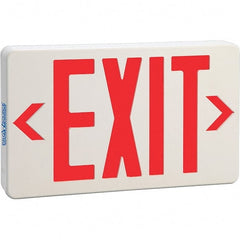 PRO-SOURCE - Illuminated Exit Signs Number of Faces: 2 Letter Color: Red - Top Tool & Supply