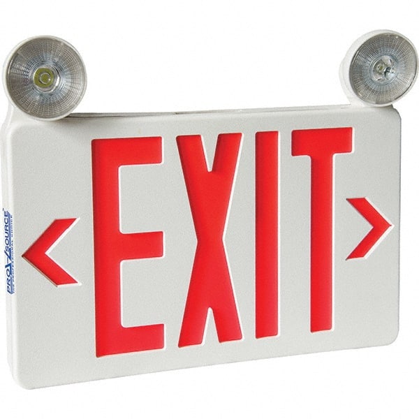 PRO-SOURCE - Combination Exit Signs Mounting Type: Universal Mount Number of Faces: 1; 2 - Top Tool & Supply