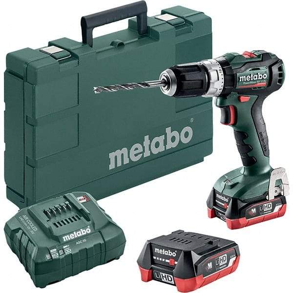 Metabo - 12 Volt 3/8" Quick Change Chuck Cordless Hammer Drill - 0 to 21,000 BPM, 0 to 500 & 1,650 RPM, Reversible - Top Tool & Supply