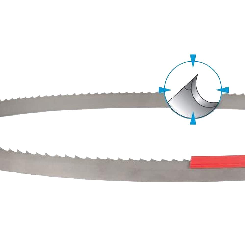 Welded Bandsaw Blade: 13' 3″ Long, 1″ Wide, 0.035″ Thick, 4 to 6 TPI Bi-Metal, Toothed Edge