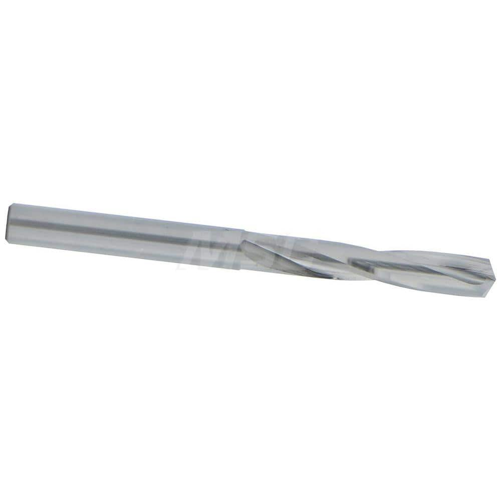 Screw Machine Length Drill Bit: 0.1935″ Dia, 135 °, Solid Carbide Bright/Uncoated, Right Hand Cut, Straight-Cylindrical Shank