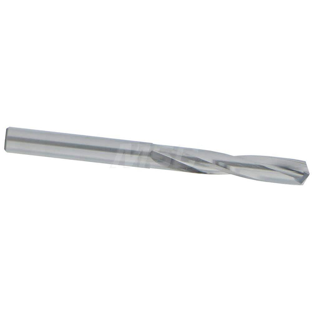 Screw Machine Length Drill Bit: 0.196″ Dia, 135 °, Solid Carbide Bright/Uncoated, Right Hand Cut, Straight-Cylindrical Shank