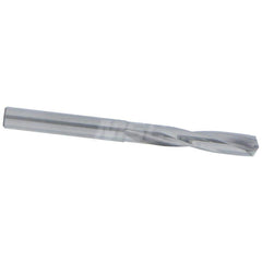 Screw Machine Length Drill Bit: 0.199″ Dia, 135 °, Solid Carbide Bright/Uncoated, Right Hand Cut, Straight-Cylindrical Shank