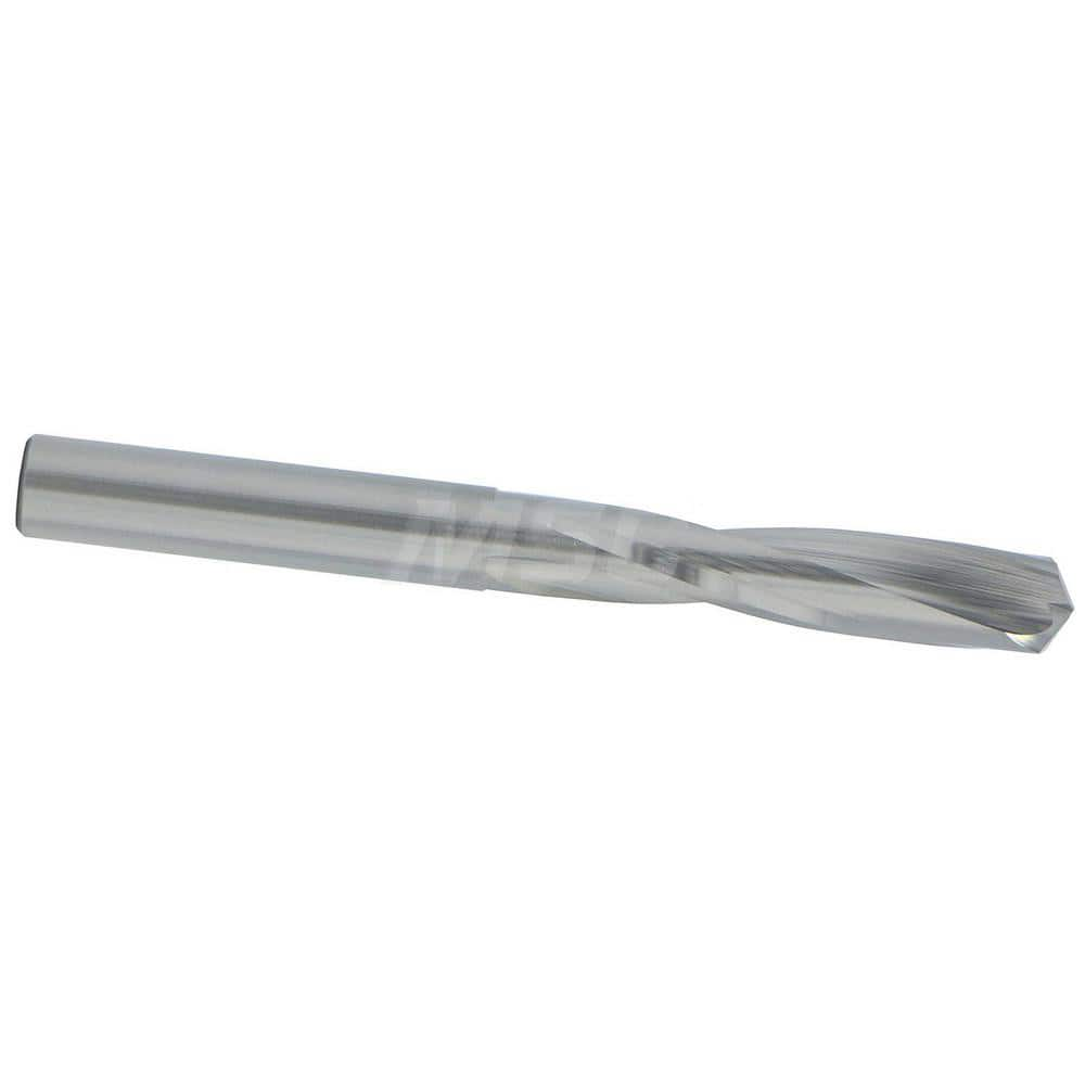 Screw Machine Length Drill Bit: 0.272″ Dia, 135 °, Solid Carbide Bright/Uncoated, Right Hand Cut, Straight-Cylindrical Shank