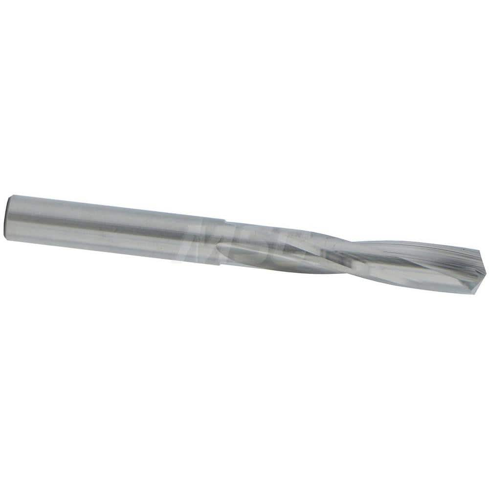 Screw Machine Length Drill Bit: 0.266″ Dia, 135 °, Solid Carbide Bright/Uncoated, Right Hand Cut, Straight-Cylindrical Shank