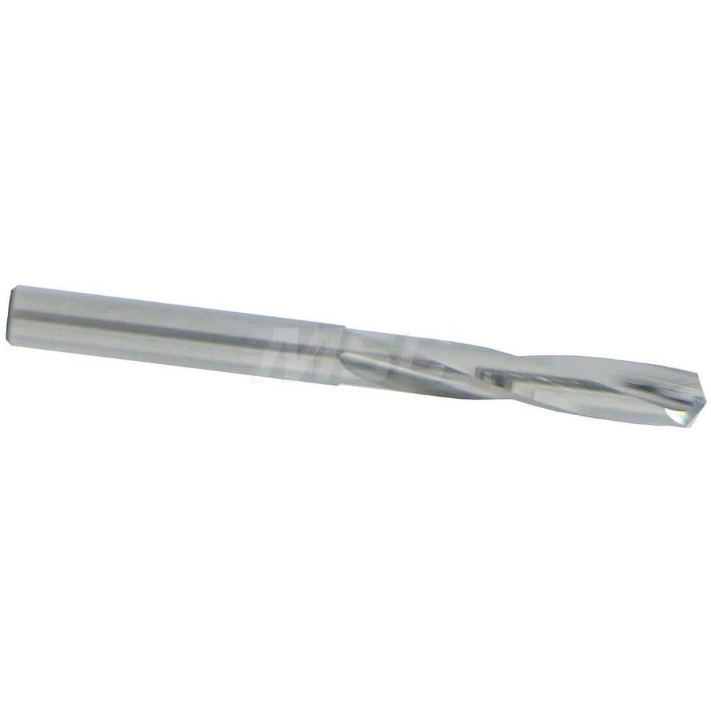 Screw Machine Length Drill Bit: 0.213″ Dia, 135 °, Solid Carbide Bright/Uncoated, Right Hand Cut, Straight-Cylindrical Shank