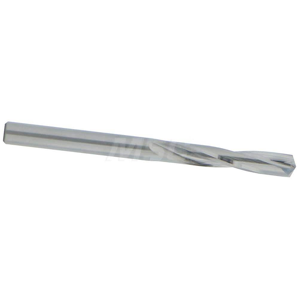 Screw Machine Length Drill Bit: 0.1695″ Dia, 135 °, Solid Carbide Bright/Uncoated, Right Hand Cut, Straight-Cylindrical Shank