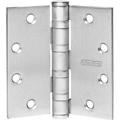 Yale - Commercial Hinges; Length (Inch): 4-1/2 ; Thickness (Decimal Inch): 0.1800 ; Number of Knuckles: 5.000 ; Stanley Finish Code: US26D ; Finish/Coating: US26D ; Box Quantity: 3 - Exact Industrial Supply