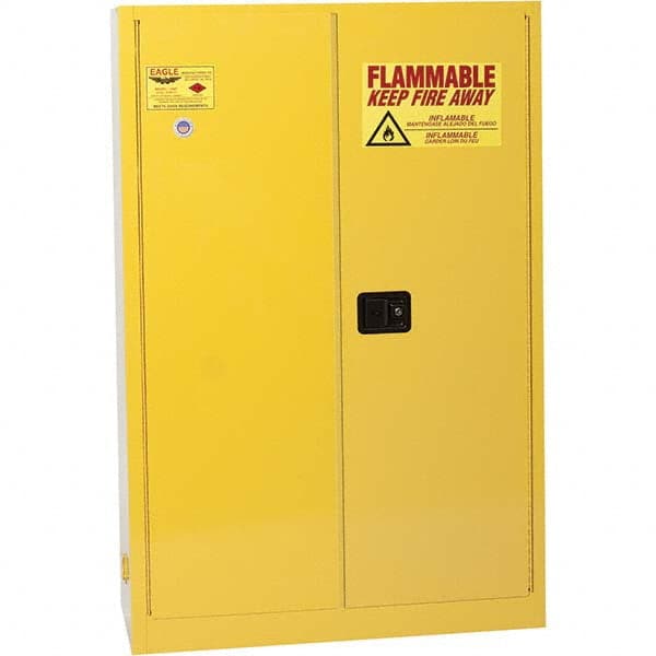 Eagle - Safety Cabinets Hazardous Chemical Type: Flammable and Combustible Liquids Color: Yellow - Top Tool & Supply