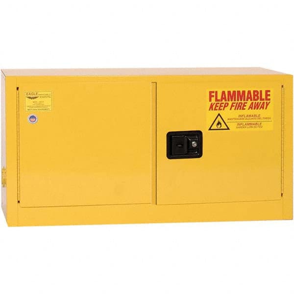 Eagle - Safety Cabinets Hazardous Chemical Type: Flammable and Combustible Liquids Color: Yellow - Top Tool & Supply