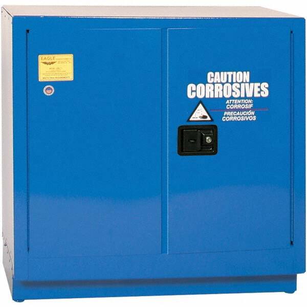 Eagle - Safety Cabinets Hazardous Chemical Type: Corrosive Chemicals Color: Royal Blue - Top Tool & Supply