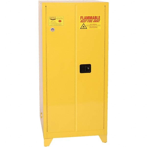 Eagle - Safety Cabinets Hazardous Chemical Type: Flammable and Combustible Liquids Color: Yellow - Top Tool & Supply