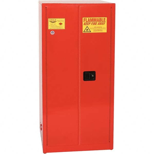 Eagle - Safety Cabinets Hazardous Chemical Type: Flammable and Combustible Liquids Color: Red - Top Tool & Supply