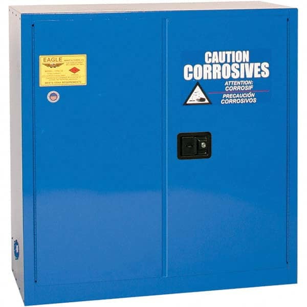 Eagle - Safety Cabinets Hazardous Chemical Type: Corrosive Chemicals Color: Royal Blue - Top Tool & Supply