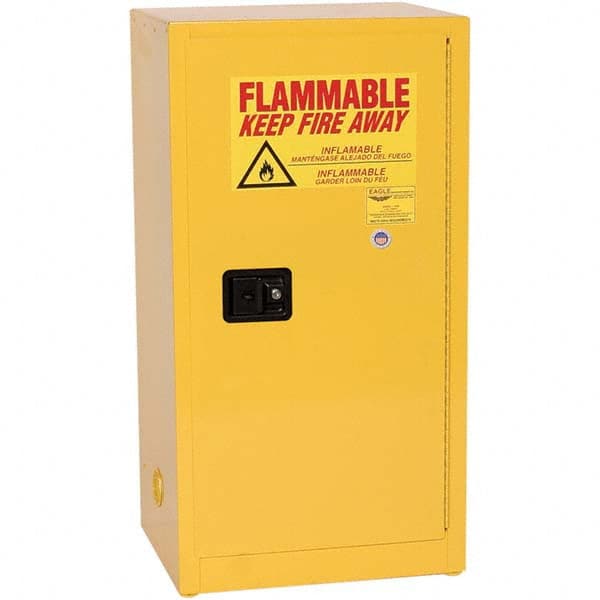 Eagle - Safety Cabinets Hazardous Chemical Type: Flammable and Combustible Liquids Color: Yellow - Top Tool & Supply