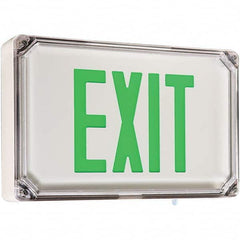 Hubbell Lighting - Illuminated Exit Signs Number of Faces: 1 Letter Color: Green - Top Tool & Supply