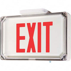 Hubbell Lighting - Illuminated Exit Signs Number of Faces: 1 Letter Color: Red - Top Tool & Supply