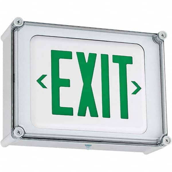 Hubbell Lighting - Illuminated Exit Signs Number of Faces: 1 Letter Color: Green - Top Tool & Supply