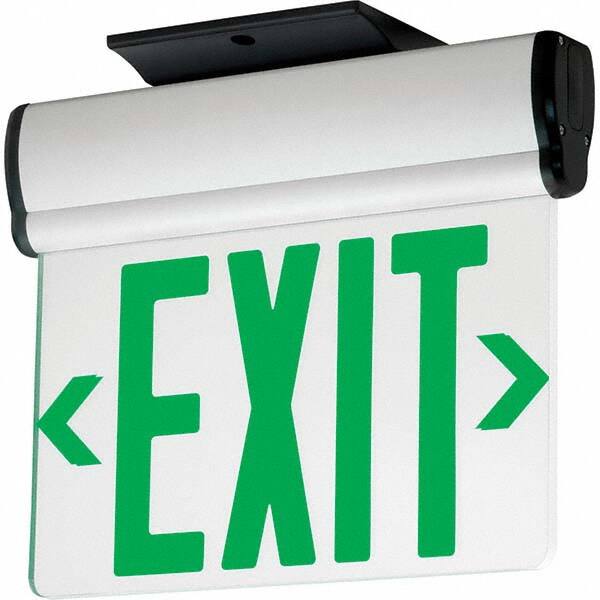 Hubbell Lighting - Illuminated Exit Signs Number of Faces: 2 Letter Color: Green - Top Tool & Supply