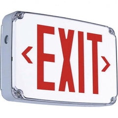 Hubbell Lighting - Illuminated Exit Signs Number of Faces: 1 Letter Color: Red - Top Tool & Supply