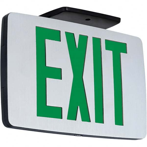 Hubbell Lighting - Illuminated Exit Signs Number of Faces: 2 Letter Color: Green - Top Tool & Supply