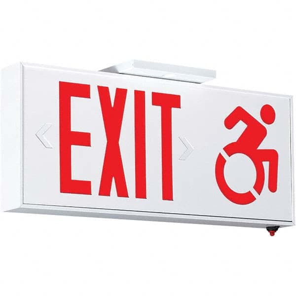 Hubbell Lighting - Illuminated Exit Signs Number of Faces: 1 Letter Color: Red - Top Tool & Supply