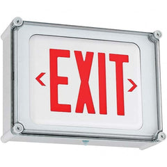 Hubbell Lighting - Illuminated Exit Signs Number of Faces: 1 Letter Color: Red - Top Tool & Supply