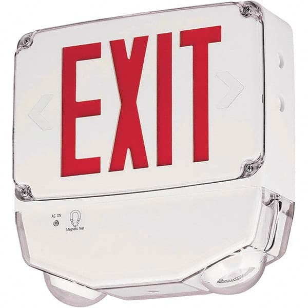 Hubbell Lighting - Illuminated Exit Signs Number of Faces: 1 Letter Color: Red - Top Tool & Supply