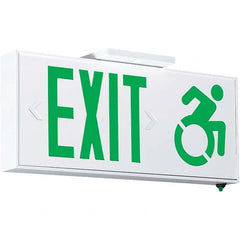 Hubbell Lighting - Illuminated Exit Signs Number of Faces: 1 Letter Color: Green - Top Tool & Supply