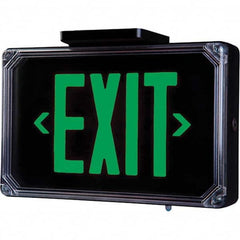 Hubbell Lighting - Illuminated Exit Signs Number of Faces: 2 Letter Color: Green - Top Tool & Supply