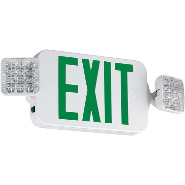 Hubbell Lighting - Combination Exit Signs Mounting Type: Ceiling Mount; Wall Mount Number of Faces: 1 - Top Tool & Supply