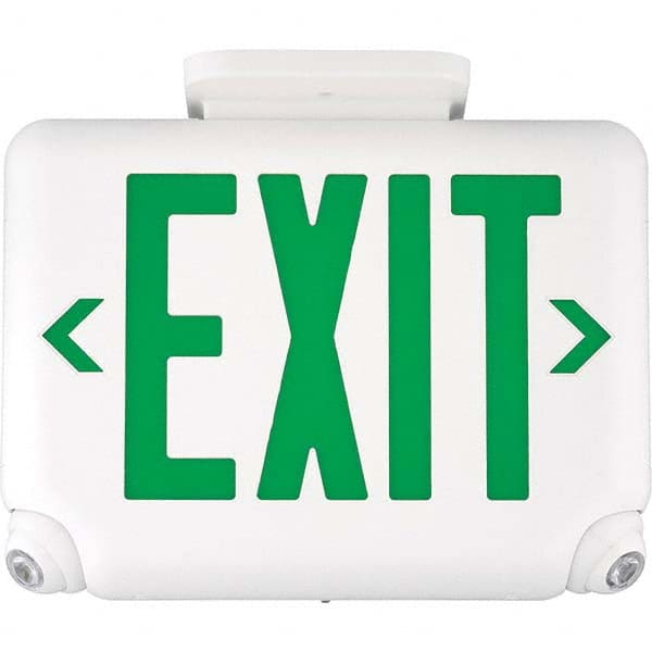 Hubbell Lighting - Combination Exit Signs Mounting Type: Wall Mount; Ceiling Mount Number of Faces: 1 - Top Tool & Supply