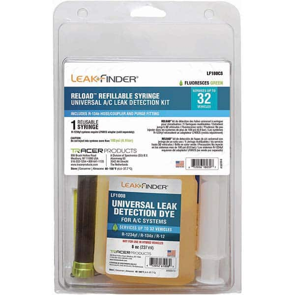 Leak Finder - Automotive Leak Detection Kits Type: A/C Dye Injection Kit Applications: A/C Systems - Top Tool & Supply