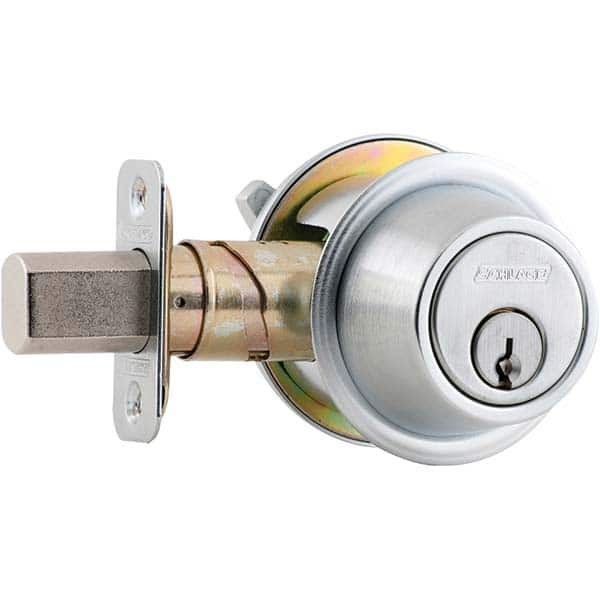 Schlage - Deadbolts Type: One-Way Deadbolt Door Thickness Range: 1-5/8-1-7/8 - Top Tool & Supply