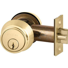 Schlage - Deadbolts Type: Deadlocking Latch Door Thickness Range: 1-1/2-1-3/4 - Top Tool & Supply