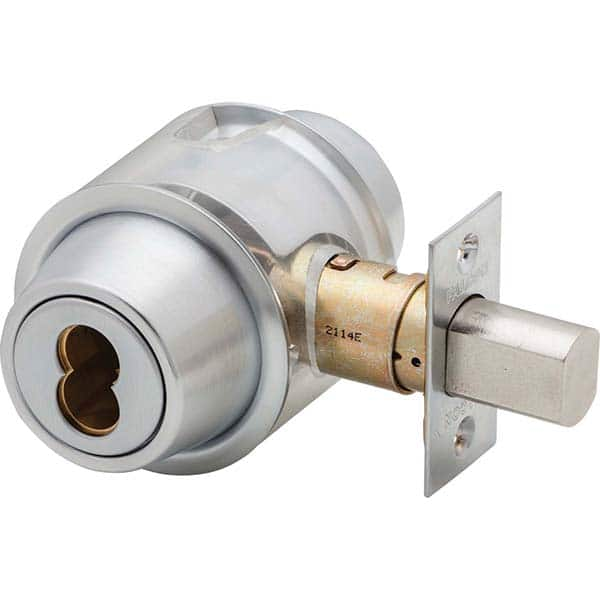 Schlage - Deadbolts Type: Single Cylinder Door Thickness Range: 1-5/8-2 - Top Tool & Supply