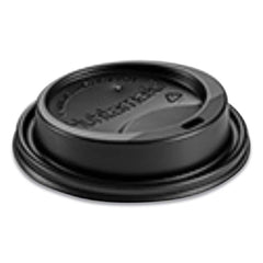 Huhtamaki - Paper & Plastic Cups, Plates, Bowls & Utensils; Breakroom Accessory Type: Hot Cup Lid ; Breakroom Accessory Description: Cup Lids-Hot Cup Dome ; Color: Black - Exact Industrial Supply