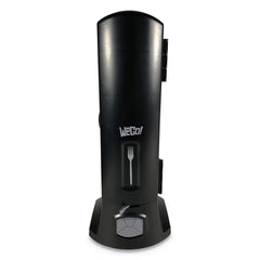 WeGo - Paper & Plastic Cups, Plates, Bowls & Utensils; Breakroom Accessory Type: Cutlery Bin ; Breakroom Accessory Description: Utensil Dispensers-Tower-Fork ; Color: Black - Exact Industrial Supply