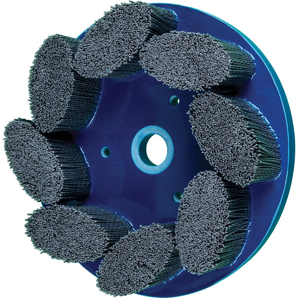 PFERD - Disc Brushes; Outside Diameter (Inch): 8 ; Grit: 80 ; Abrasive Material: Silicon Carbide ; Brush Type: Crimped ; Connector Type: Arbor ; Arbor Hole Size (Inch): 7/8 - Exact Industrial Supply