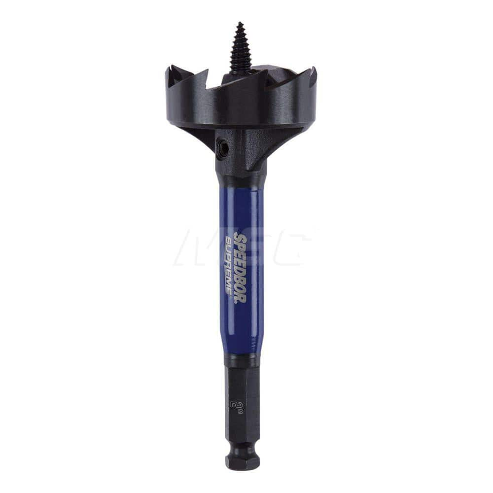 Self-Feed Drill Bits; Drill Bit Size (Inch): 2 in; Shank Diameter (Inch): 0.4375; Shank Size (Inch): 0.4375; Shank Type: Hex Shank; Coated: Coated; Drill Bit Material: Steel; Drill Bit Finish/Coating: Oxide; Coated; Series: SPEEDBOR ™; Overall Length (Inc