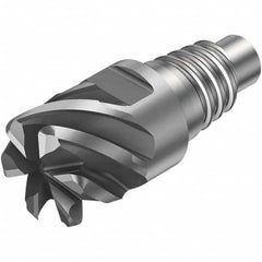 Corner Radius End Mill Head: 1″ Dia, 10 Flutes E25, Solid Carbide, AlTiN Coated, Series A316