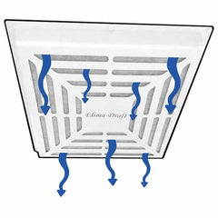 Elima-Draft - Registers & Diffusers Type: Ceiling Diffuser Cover Style: Filtration Cover - Top Tool & Supply